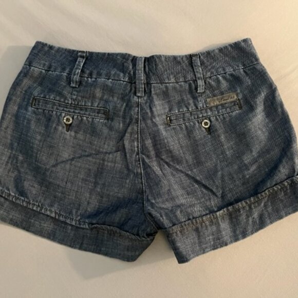 Level99 Tencel/Linen Short in Denim Blue Size 25   *LIKE NEW* - Picture 2 of 7